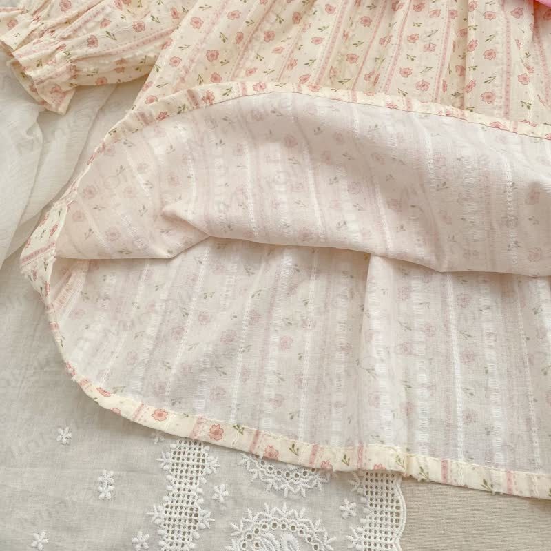 Rosa Kleid mit Blume und Schleife für Baby , Mädchen - image 13