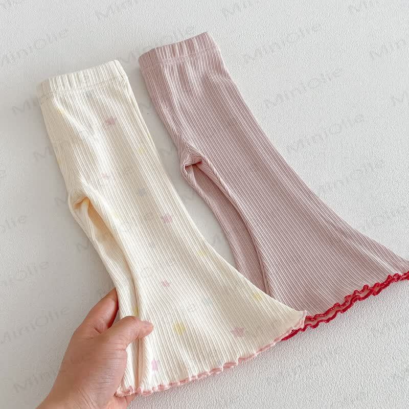 Baby Kleinkind -Mädchen- Hose mit Farbblock Blume - image 2