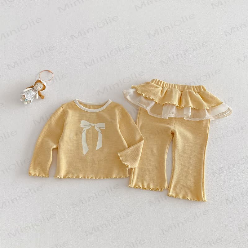 2-teiliges Set mit Süß Schleife für Baby und Kleinkind - Gelb - 5-7J - image 7