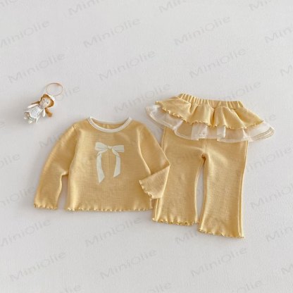 2-teiliges Set mit Süß Schleife für Baby und Kleinkind - Gelb - 5-7J - image 7