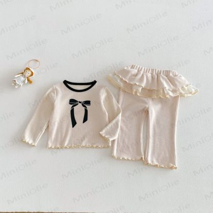 2-teiliges Set mit Süß Schleife für Baby und Kleinkind - Beige - 5-7J - image 8