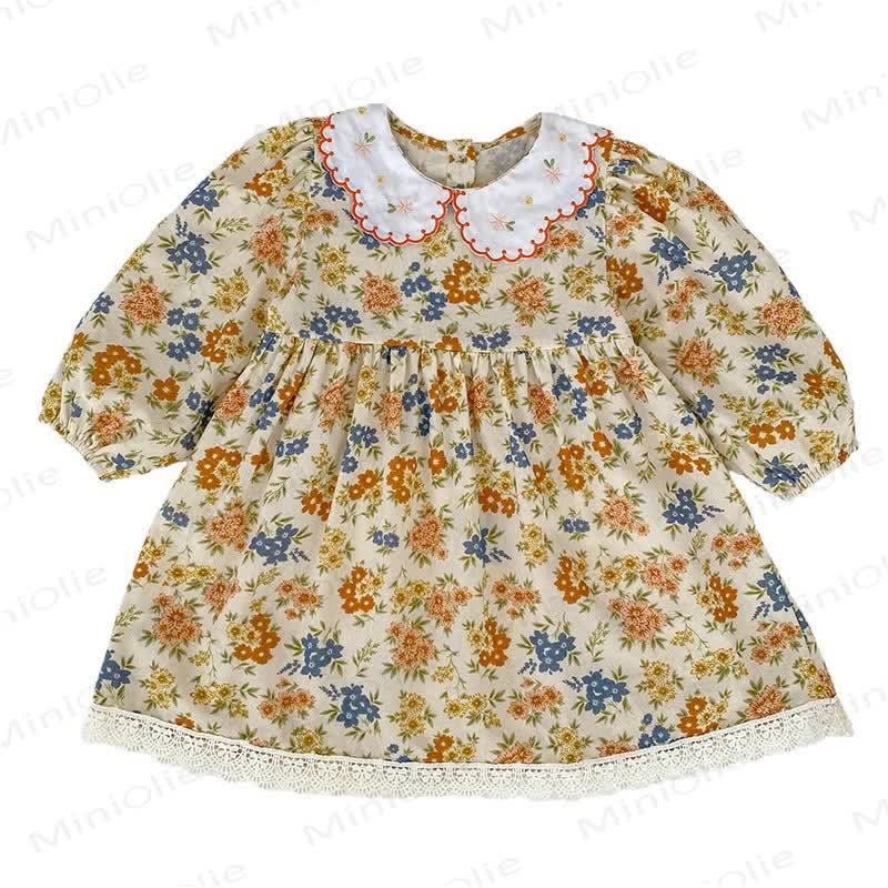 Baby Kleinkind Kleid Gelb Blau Blume - image 4