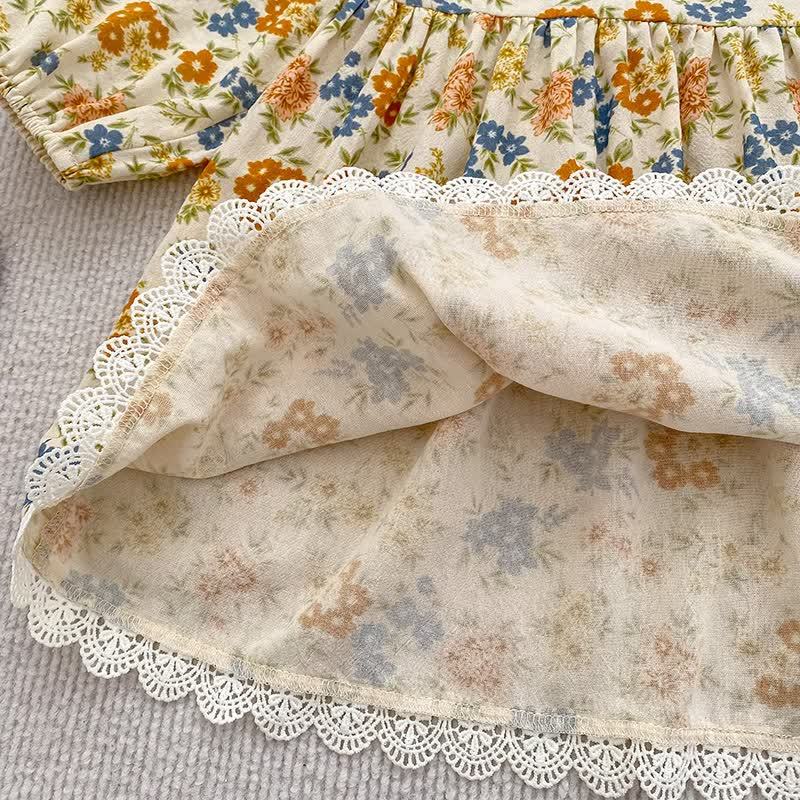 Baby Kleinkind Kleid Gelb Blau Blume - image 9