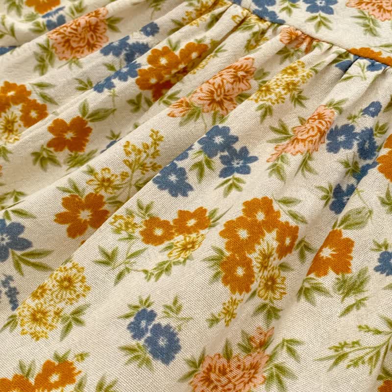 Baby Kleinkind Kleid Gelb Blau Blume - image 10