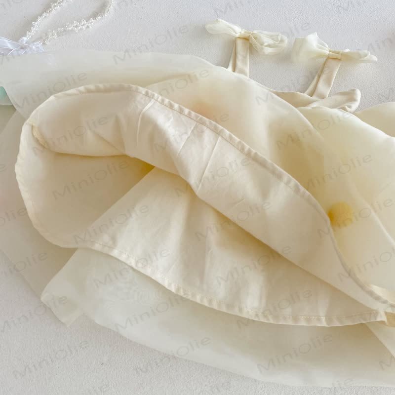 Baby Kleinkind -Mädchen- Kleid aus Mesh mit Schleife - image 7