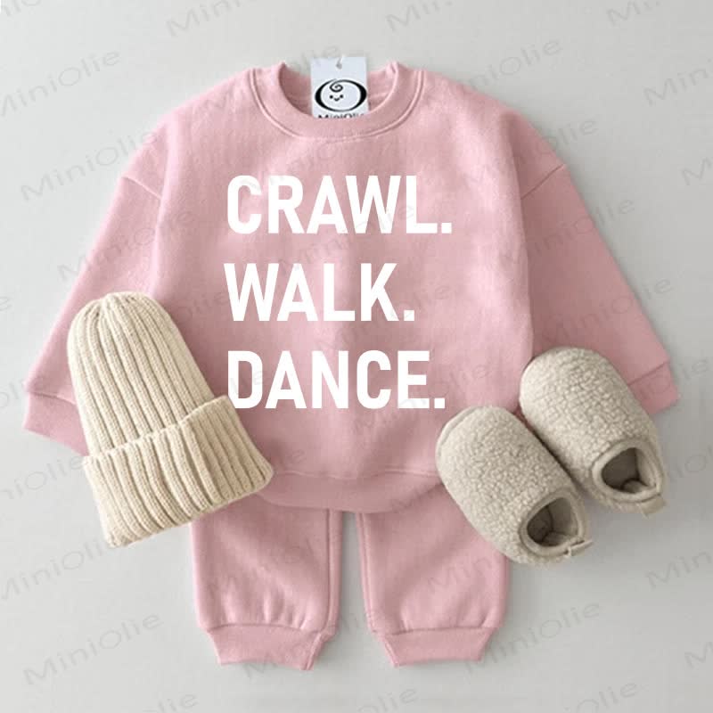 CRAWL. WALK. DANCE. Baby Sweatshirt - Set , 2-teilig , Rosa - Rosa - 2-3J - image 1
