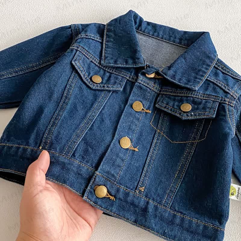 Zweiteiliges Set aus Blau Denim für Baby und Kleinkind - image 6