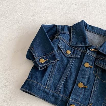 Zweiteiliges Set aus Blau Denim für Baby und Kleinkind - image 7