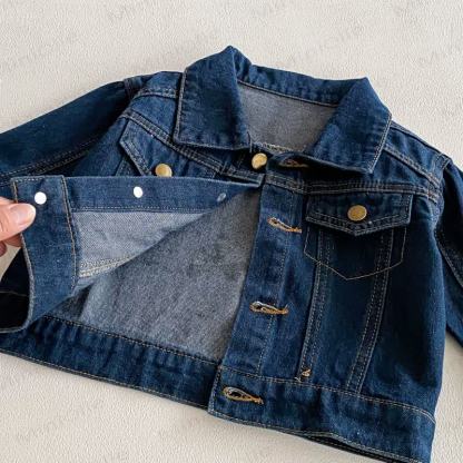 Zweiteiliges Set aus Blau Denim für Baby und Kleinkind - image 8