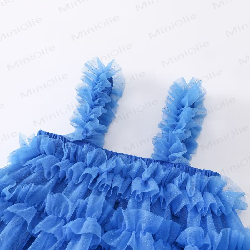 Baby Kleinkind Mädchen Blau Einfarbig Kleid in Unifarbe - image 3