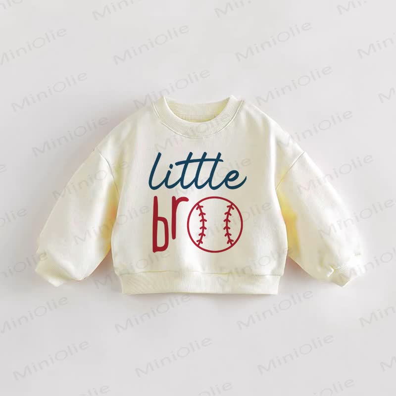 LITTLE BRO Baby Kleinkind Baseball Creme Sweatshirt - Creme - 3-5J - image 1
