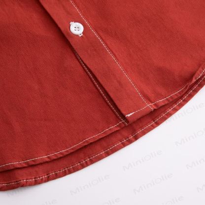 Rotes Hemd mit Brusttasche für Kind - image 6