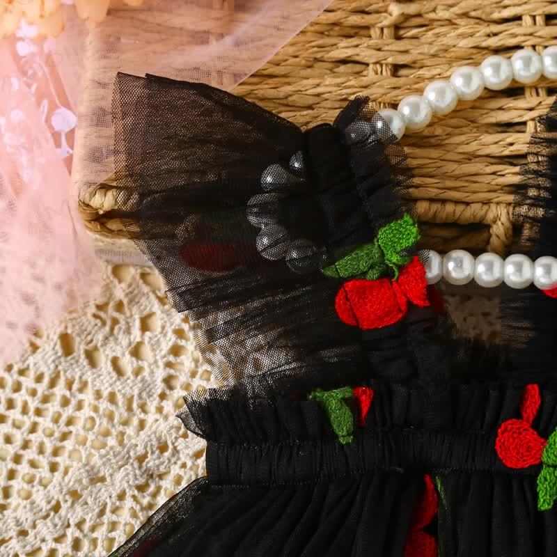 Süß Netz Kleid für Baby mit fliegenden Ärmeln - image 7