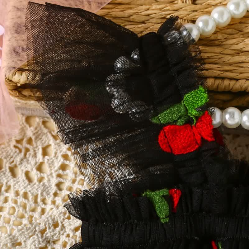 Süß Netz Kleid für Baby mit fliegenden Ärmeln - image 9