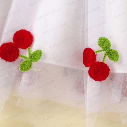 Süß Netz Kleid für Baby mit fliegenden Ärmeln - image 16