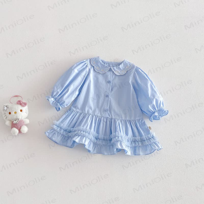 Baby für Baby , Mädchen , mit Schleife und Kragen - Blau - 5-7J - image 4