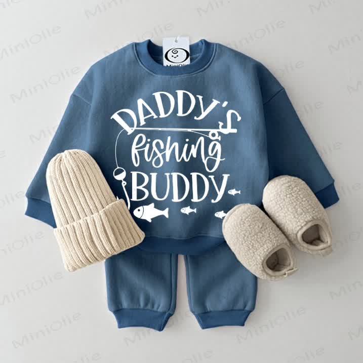 DADDY'S FISHING BUDDY Blau Baby Sportanzug -teiliges Set - Blau - 2-3J - image 1