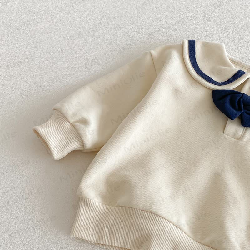 Baby Kleinkind Schleife Bär Farbblock 2-teiliges Set - image 4