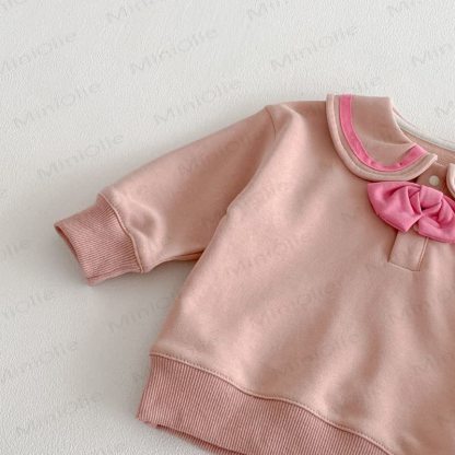 Baby Kleinkind Schleife Bär Farbblock 2-teiliges Set - image 9