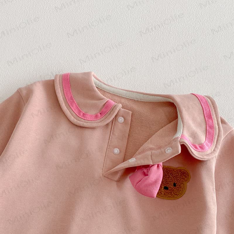 Baby Kleinkind Schleife Bär Farbblock 2-teiliges Set - image 11