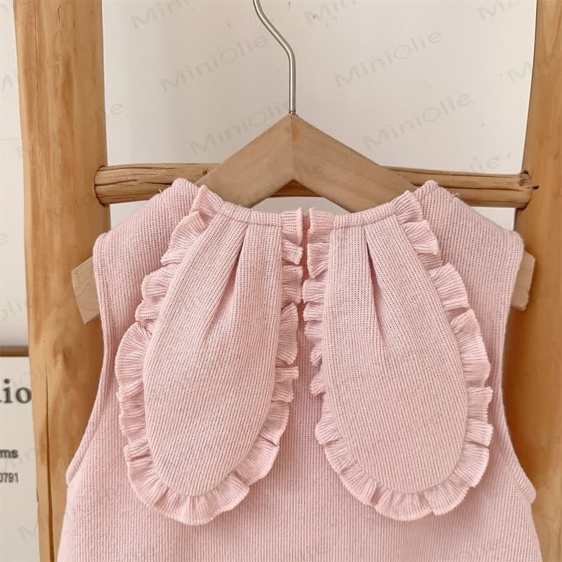 Set aus Baby Hasen- Overalls und Streifen T-Stück - image 3