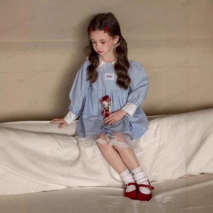 SUPER Kleinkind Kind Blau Kleid Lace - image 3