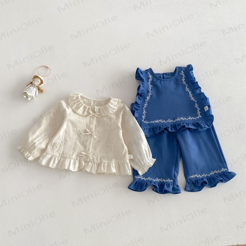 Baby Schleife - Spitze Tanktop in Einfarbig / Denim / Hose - image 1