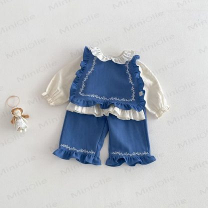 Baby Schleife - Spitze Tanktop in Einfarbig / Denim / Hose - image 2