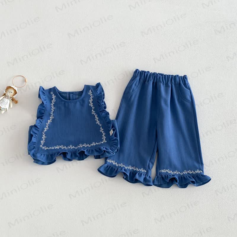Baby Schleife - Spitze Tanktop in Einfarbig / Denim / Hose - image 4