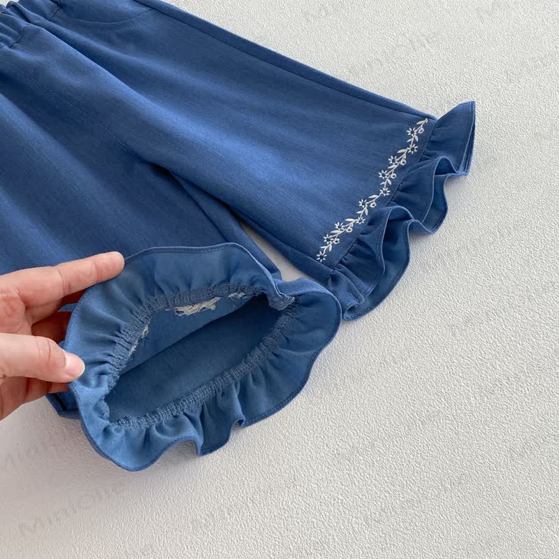 Baby Schleife - Spitze Tanktop in Einfarbig / Denim / Hose - image 22