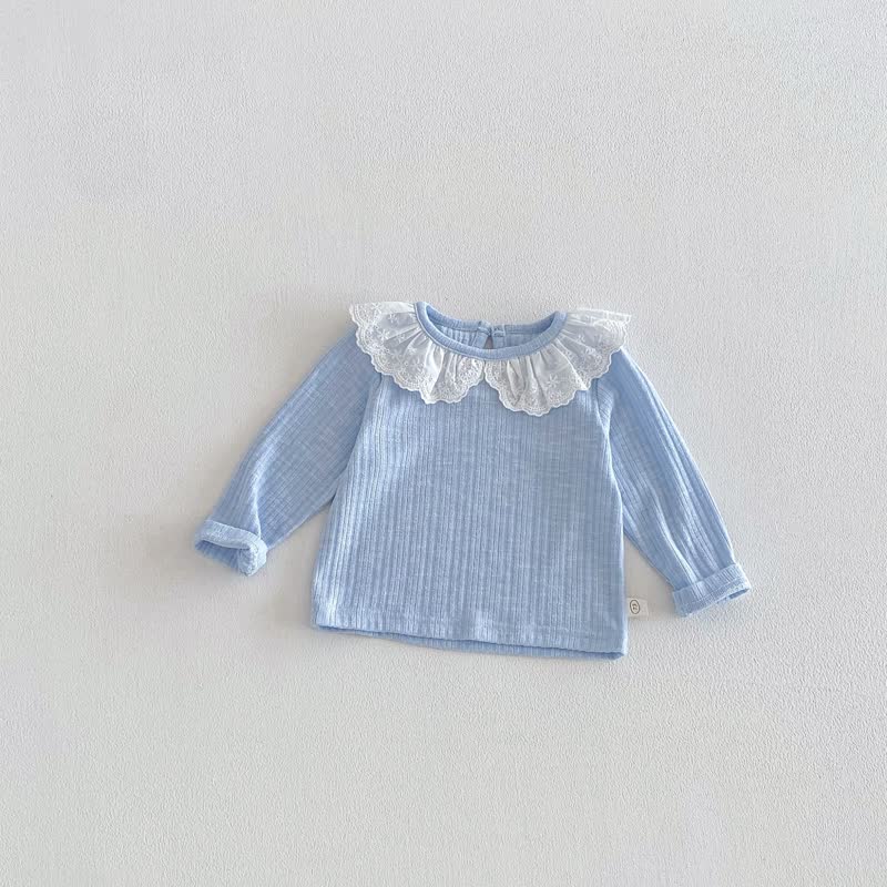 2-teiliges Set für Baby und Kleinkind : Liebe mit Schleife, Katze und Blume / Overalls in Einfarbig - Blau Spitze - 5-7J - image 7