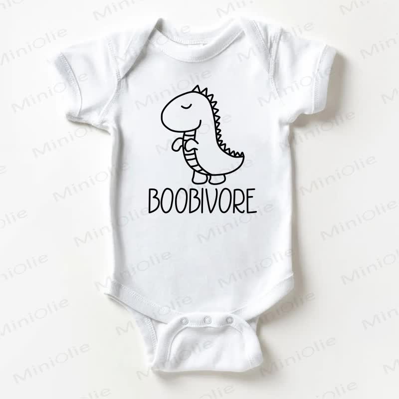 BOOBIVORE Baby Dino Weißer Bodysuit - Weiß - 18-24M - image 1