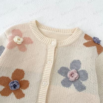 Baby Strickjacke mit Blume - image 6