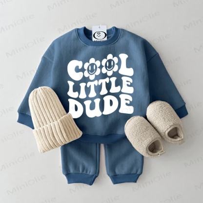 COOL LITTLE DUDE Baby Sweatshirt Set , 2-teilig , Blau - Blau - 2-3J - image 1