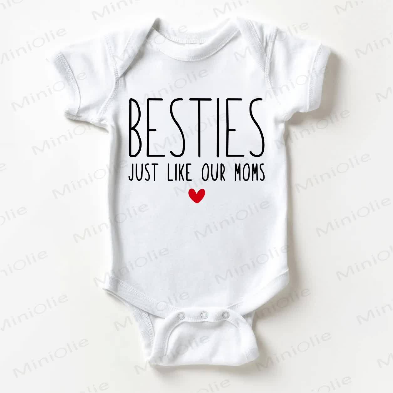 BESTIES JUST LIKE OUR MOMS Baby Bodysuit in Weiß - Weiß - 18-24M - image 1