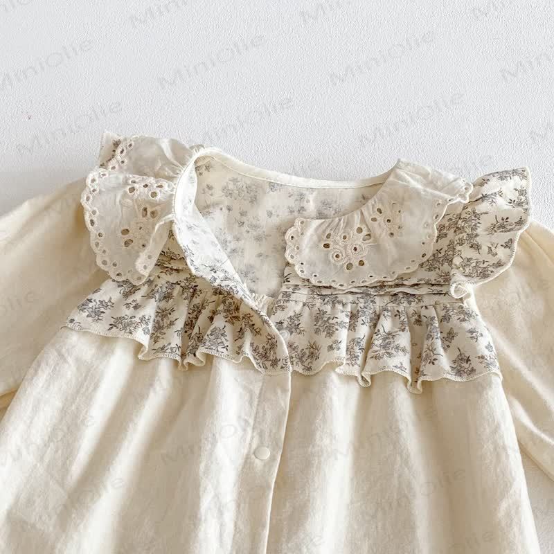 Baby Strampler mit Blumen und Beige Strampler - image 6