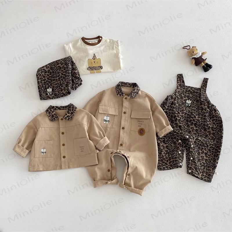 Baby Leoparden Strampler/ Jacke / Overalls - image 1