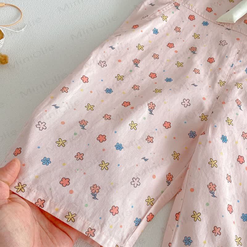 Overalls mit Schleife und Blume für Baby und Kleinkinder / Einfarbig Spitze - image 12