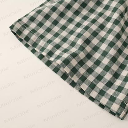 2-teiliges Set für Kind und Mädchen mit Plaid und fliegenden Ärmeln - image 23