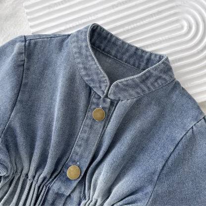 Kleinkind Kind Einfarbig Denim - Lace - image 4