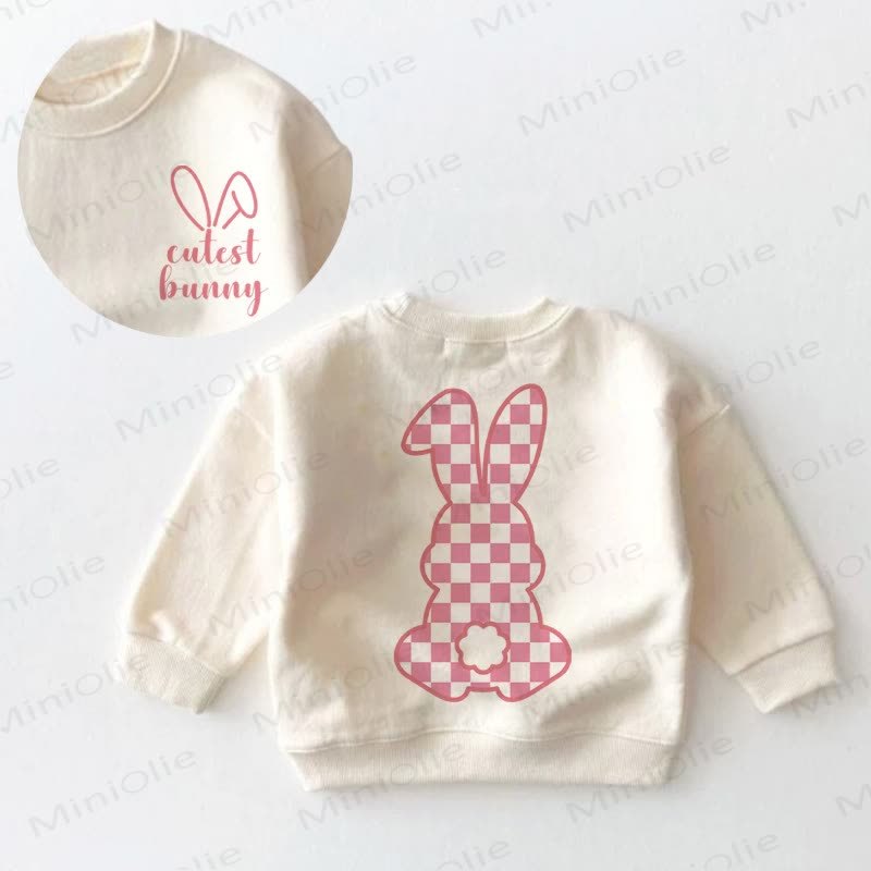 CUTEST BUNNY Baby Kleinkind Sweatshirt - Creme - 3-5J - image 1