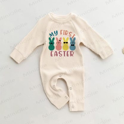 MY FIRST EASTER Baby Waffel Strampler - Beige - 18-24M - image 1