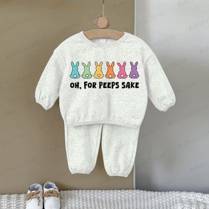 OH, FOR PEEPS SAKE! Baby - Sweatshirt Set in Grau, Mehrfarbig mit Hase , 2-teilig - Grau - 2-3J - image 1