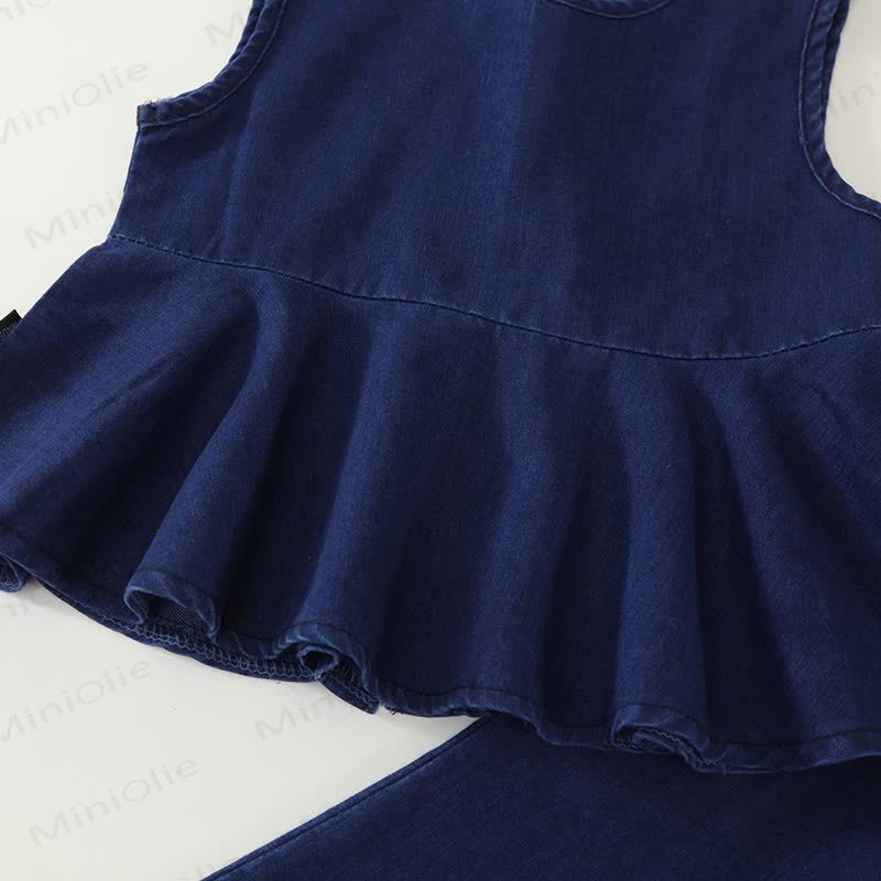 Zweiteiliges Set aus Denim für Kind und Mädchen - image 7