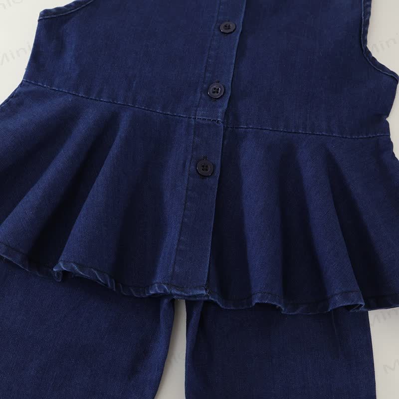Zweiteiliges Set aus Denim für Kind und Mädchen - image 8