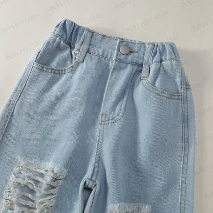 Kleinkind Kind Denim Lockere Hose - image 4