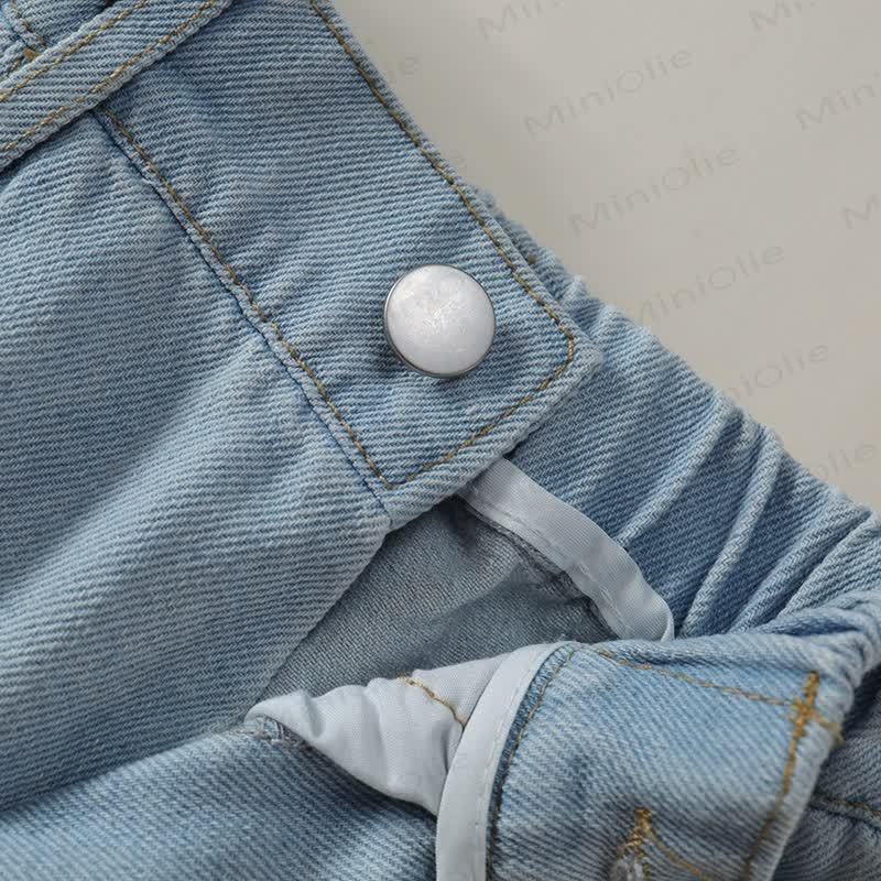 Kleinkind Kind Denim Lockere Hose - image 8