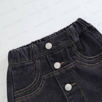 Shorts für Kind und Denim , Einfarbig - image 12