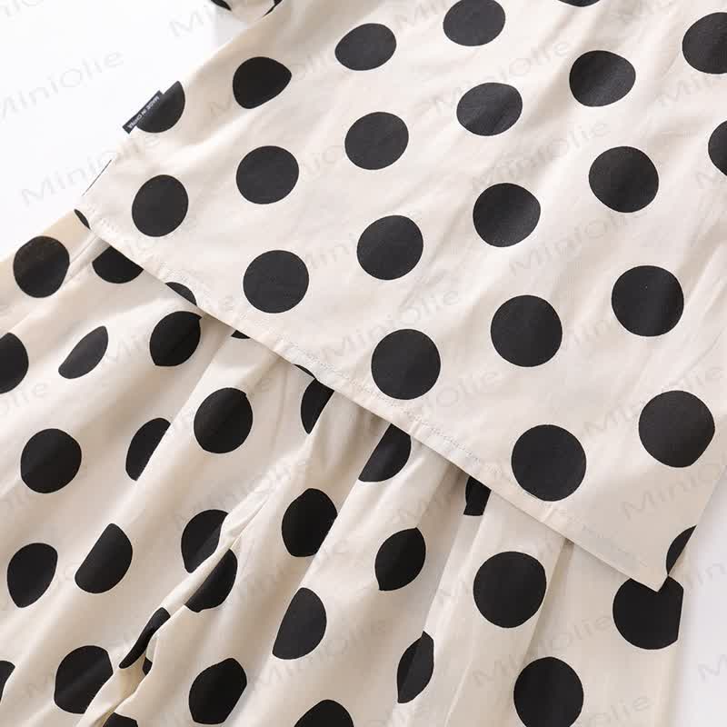 Beige Punkt 2-teiliges Set für Kleinkind und Mädchen - image 8