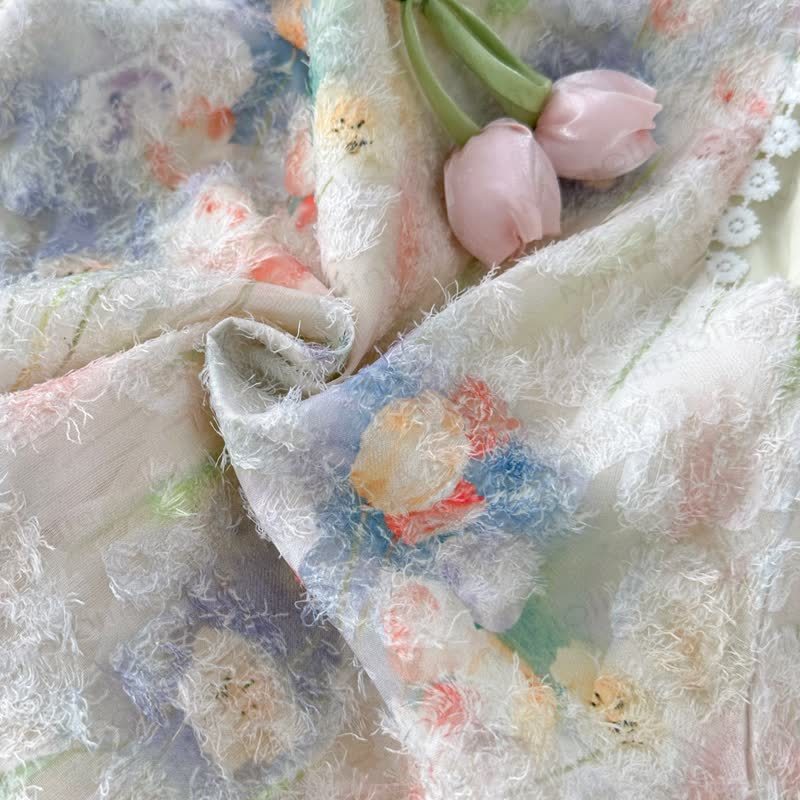 Kleinkind , Beige Kleid mit Blume für Kind und Mädchen - image 7